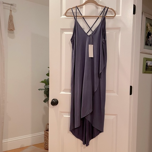 LUSH brand lavender tulip hem midi dress - Picture 2 of 4